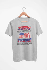 Load image into Gallery viewer, Designs by MyUtopia Shout Out:Jesus Is My Savior Trump Is My President Adult Unisex T-Shirt
