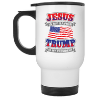 Load image into Gallery viewer, Designs by MyUtopia Shout Out:Jesus Is My Savior Trump Is My President Travel Mug
