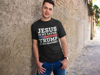 Load image into Gallery viewer, Designs by MyUtopia Shout Out:Jesus Is My Savior Trump Is My President Unisex Jersey Short-Sleeve T-Shirt
