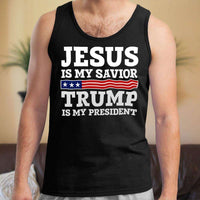 Load image into Gallery viewer, Designs by MyUtopia Shout Out:Jesus Is My Savior Trump Is My President Unisex Tank
