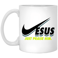 Load image into Gallery viewer, Designs by MyUtopia Shout Out:Jesus Just Praise Him Ceramic Coffee Mugs - White,11 oz / White,Ceramic Coffee Mug
