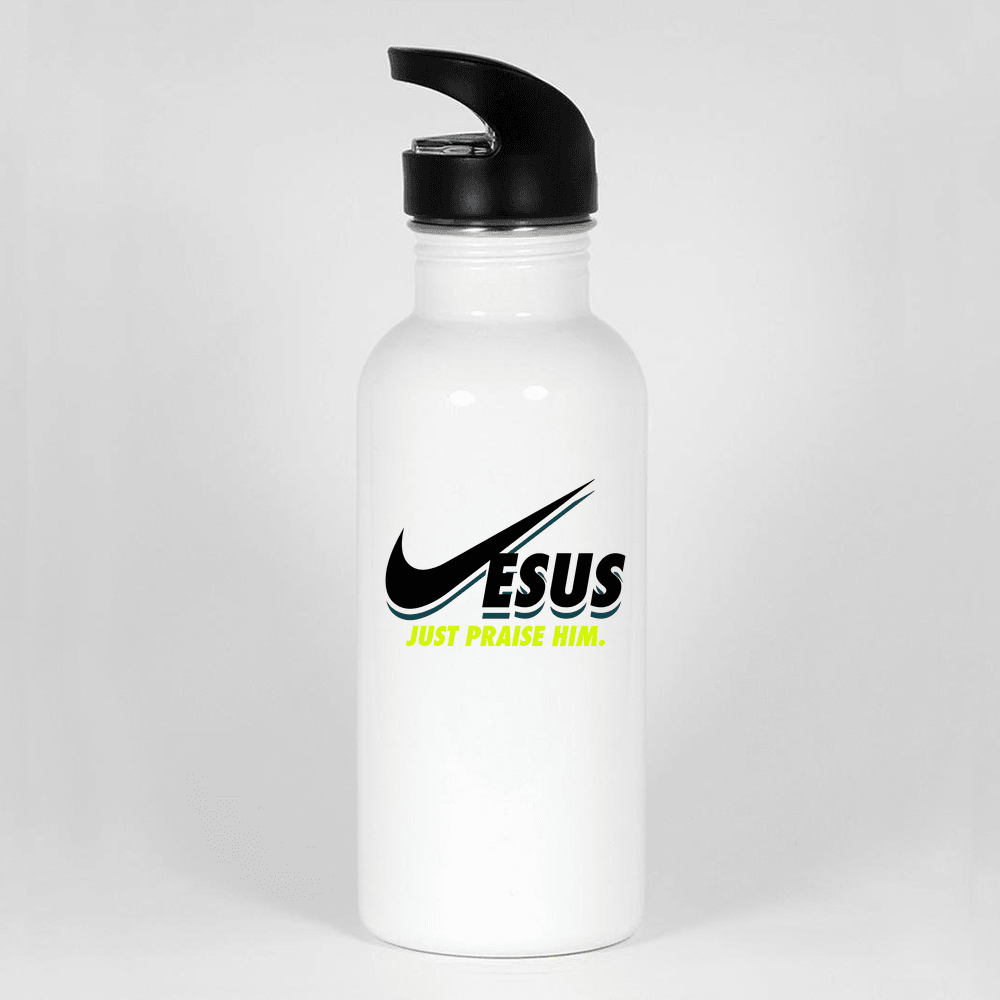 Designs by MyUtopia Shout Out:Jesus Just Praise Him Stainless Steel Reusable Water Bottles,Default Title,Water Bottles