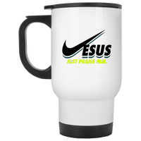 Load image into Gallery viewer, Designs by MyUtopia Shout Out:Jesus Just Praise Him Travel Mug
