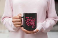 Load image into Gallery viewer, Designs by MyUtopia Shout Out:Jesus King Ceramic Coffee Mug - Black
