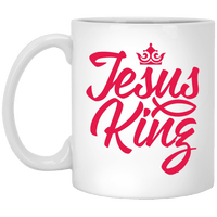 Load image into Gallery viewer, Designs by MyUtopia Shout Out:Jesus King Ceramic Coffee Mugs - White,11 oz / White,Ceramic Coffee Mug
