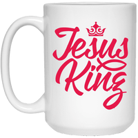 Load image into Gallery viewer, Designs by MyUtopia Shout Out:Jesus King Ceramic Coffee Mugs - White,15 oz / White,Ceramic Coffee Mug
