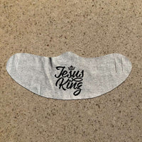 Load image into Gallery viewer, Designs by MyUtopia Shout Out:Jesus King Fabric Face Covering / Face Mask,Athletic Heather,Fabric Face Mask
