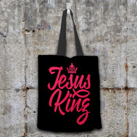 Load image into Gallery viewer, Designs by MyUtopia Shout Out:Jesus King Fabric Totebag Reusable Shopping Tote
