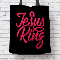 Load image into Gallery viewer, Designs by MyUtopia Shout Out:Jesus King Fabric Totebag Reusable Shopping Tote
