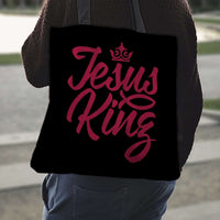 Load image into Gallery viewer, Designs by MyUtopia Shout Out:Jesus King Fabric Totebag Reusable Shopping Tote
