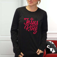 Load image into Gallery viewer, Designs by MyUtopia Shout Out:Jesus King Long Sleeve Ultra Cotton T-Shirt
