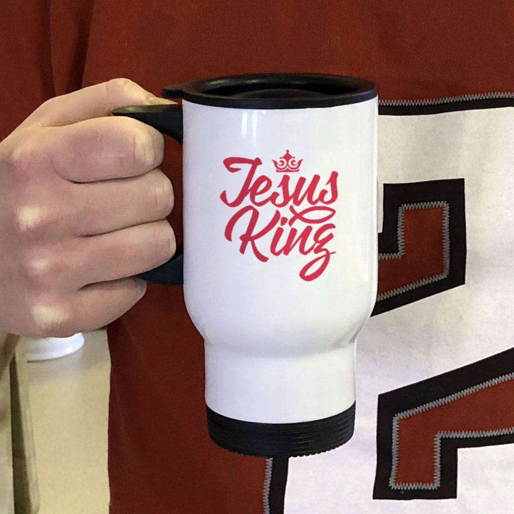 Designs by MyUtopia Shout Out:Jesus King Travel Mug