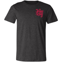 Load image into Gallery viewer, Designs by MyUtopia Shout Out:Jesus King Unisex Jersey Short-Sleeve T-Shirt,Dark Grey Heather / X-Small,Adult Unisex T-Shirt
