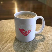 Load image into Gallery viewer, Designs by MyUtopia Shout Out:Jesus Love Heart Ceramic Coffee Mugs - White
