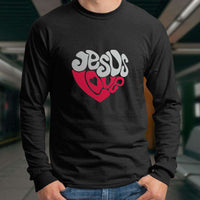 Load image into Gallery viewer, Designs by MyUtopia Shout Out:Jesus Love Heart Long Sleeve Ultra Cotton Unisex T-Shirt
