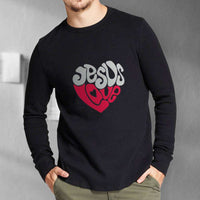 Load image into Gallery viewer, Designs by MyUtopia Shout Out:Jesus Love Heart Long Sleeve Ultra Cotton Unisex T-Shirt
