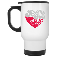 Load image into Gallery viewer, Designs by MyUtopia Shout Out:Jesus Love Heart Travel Mug
