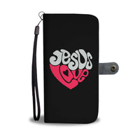 Load image into Gallery viewer, Designs by MyUtopia Shout Out:Jesus Love Heart Universal fit Smartphone / Cell Phone Wallet Case
