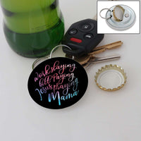 Load image into Gallery viewer, Designs by MyUtopia Shout Out:Jesus Praying Mama Magnetic Key chain and bottle opener
