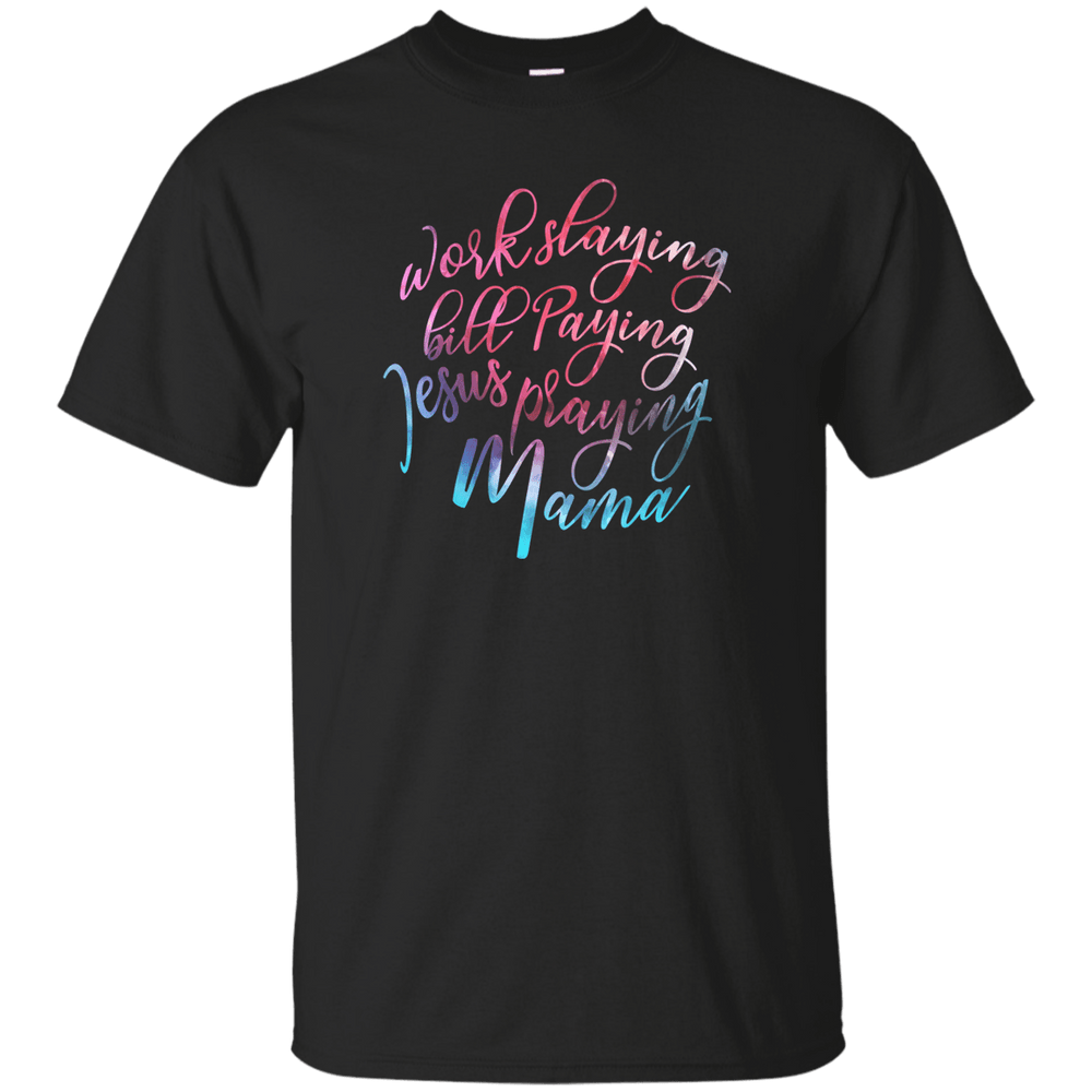 Designs by MyUtopia Shout Out:Jesus Praying Mama Ultra Cotton T-Shirt,Black / S,Adult Unisex T-Shirt
