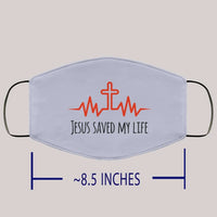 Load image into Gallery viewer, Designs by MyUtopia Shout Out:Jesus Saved My Life Adult Fabric Face Mask with Elastic Ear Loops
