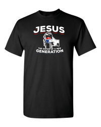 Load image into Gallery viewer, Designs by MyUtopia Shout Out:Jesus Savior of New Generation Adult Unisex T-Shirt,Black / S,Adult Unisex T-Shirt

