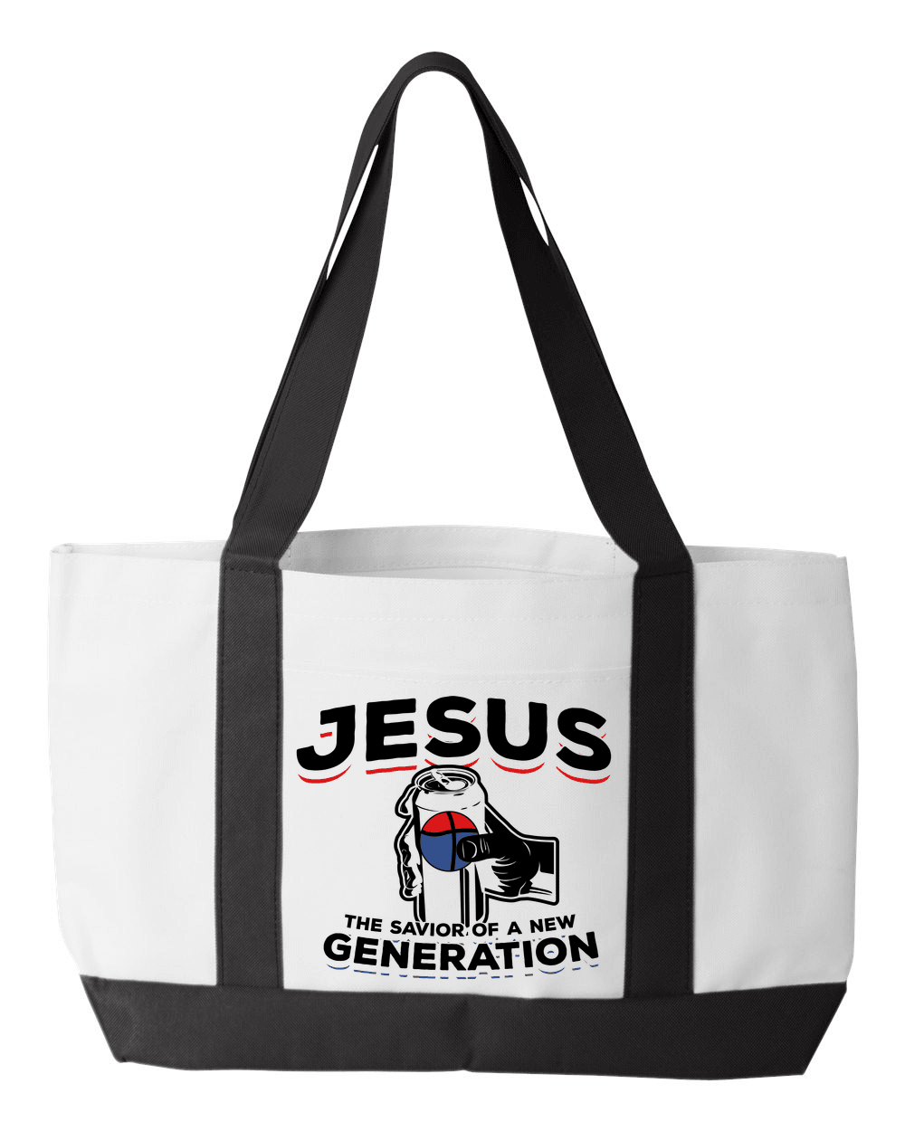 Designs by MyUtopia Shout Out:Jesus Savior of New Generation Canvas Totebag Gym / Beach / Pool Gear Bag,Default Title,Gym Totebag