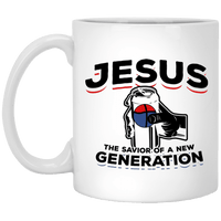 Load image into Gallery viewer, Designs by MyUtopia Shout Out:Jesus Savior of New Generation Ceramic Coffee Mugs - White,11 oz / White,Ceramic Coffee Mug
