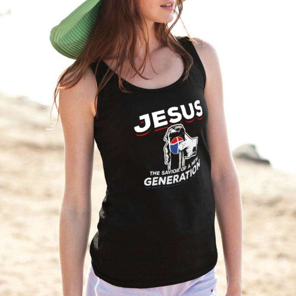 Designs by MyUtopia Shout Out:Jesus Savior of New Generation Cotton Unisex Tank Top