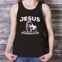 Load image into Gallery viewer, Designs by MyUtopia Shout Out:Jesus Savior of New Generation Cotton Unisex Tank Top,Black / X-Small,Adult Unisex T-Shirt
