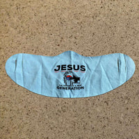 Load image into Gallery viewer, Designs by MyUtopia Shout Out:Jesus Savior of New Generation Fabric Face Covering / Face Mask,Light Blue,Fabric Face Mask
