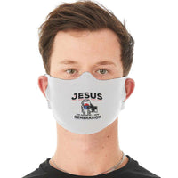 Load image into Gallery viewer, Designs by MyUtopia Shout Out:Jesus Savior of New Generation Fabric Face Covering / Face Mask,White,Fabric Face Mask
