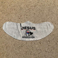 Load image into Gallery viewer, Designs by MyUtopia Shout Out:Jesus Savior of New Generation Fabric Face Covering / Face Mask,Athletic Heather,Fabric Face Mask
