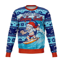 Load image into Gallery viewer, Designs by MyUtopia Shout Out:Jingle Bells Surfing Swells - Funny Surfing Christmas Fleece Lined Fashion Sweatshirt,XS / Multi,Fashion Sweatshirt - AOP
