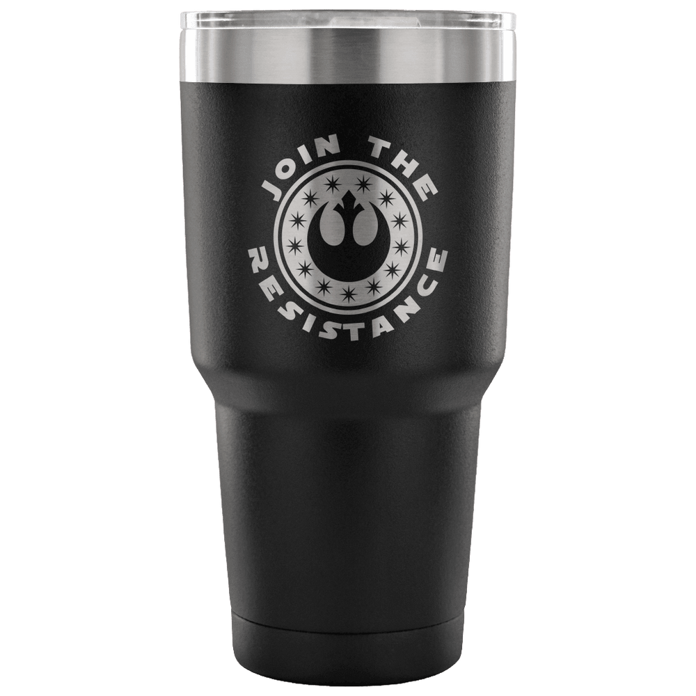 Designs by MyUtopia Shout Out:Join The Resistance Engraved Insulated Double Wall Steel Tumbler Travel Mug,30 Oz / Black,Polar Camel Tumbler