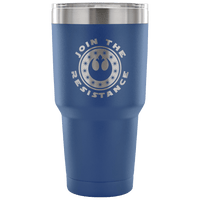 Load image into Gallery viewer, Designs by MyUtopia Shout Out:Join The Resistance Engraved Insulated Double Wall Steel Tumbler Travel Mug,30 Oz / Royal Blue,Polar Camel Tumbler
