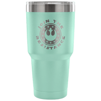 Load image into Gallery viewer, Designs by MyUtopia Shout Out:Join The Resistance Engraved Insulated Double Wall Steel Tumbler Travel Mug,30 Oz / Teal,Polar Camel Tumbler
