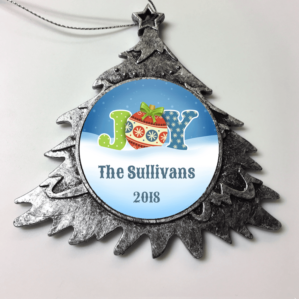 Designs by MyUtopia Shout Out:Joy Personalized Christmas Keepsake Ornament,Christmas Tree,Personalized Christmas Ornament