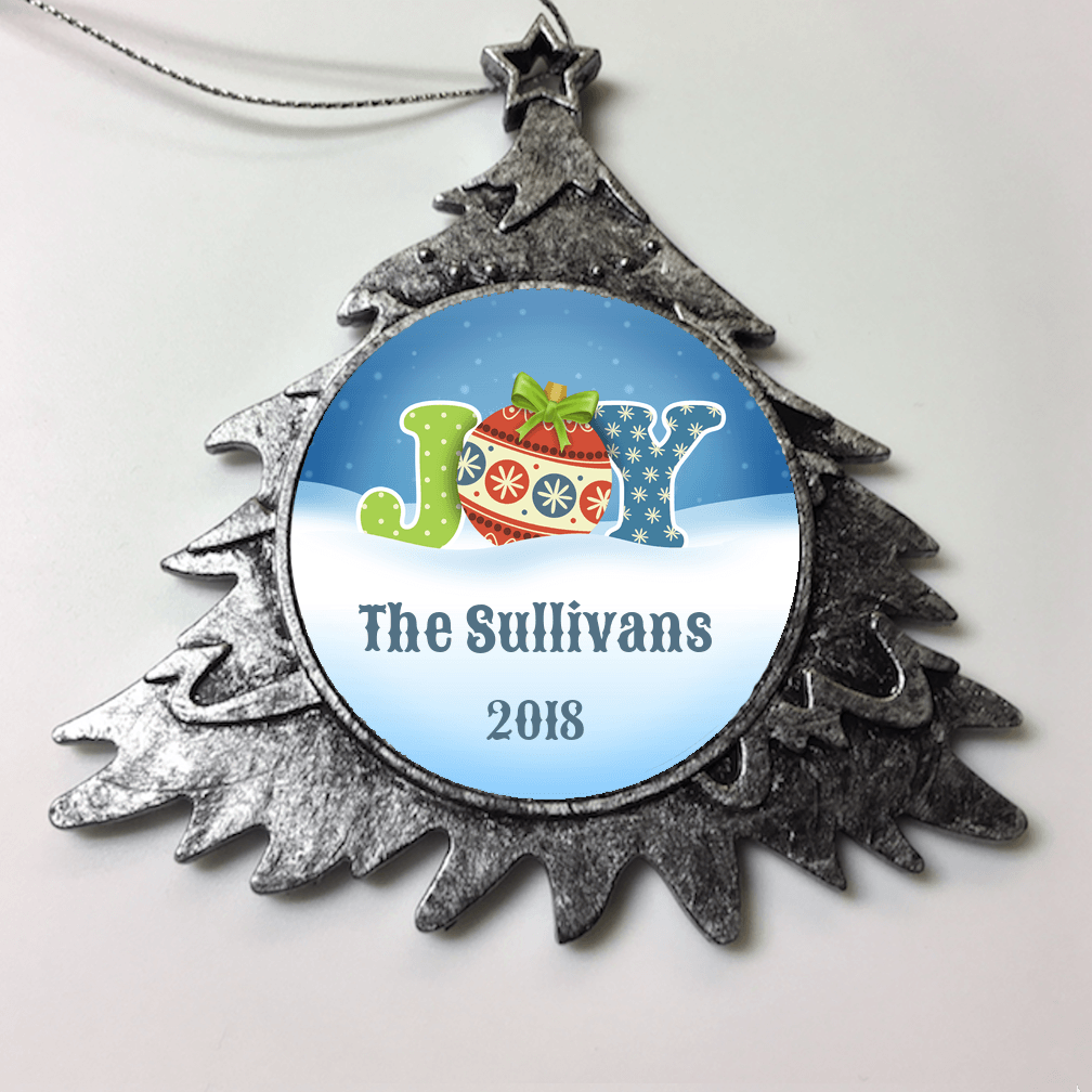 Designs by MyUtopia Shout Out:Joy Personalized Christmas Keepsake Ornament,Christmas Tree,Personalized Christmas Ornament