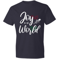 Load image into Gallery viewer, Designs by MyUtopia Shout Out:Joy to the World - Lightweight T-Shirt,Navy / S,Adult Unisex T-Shirt
