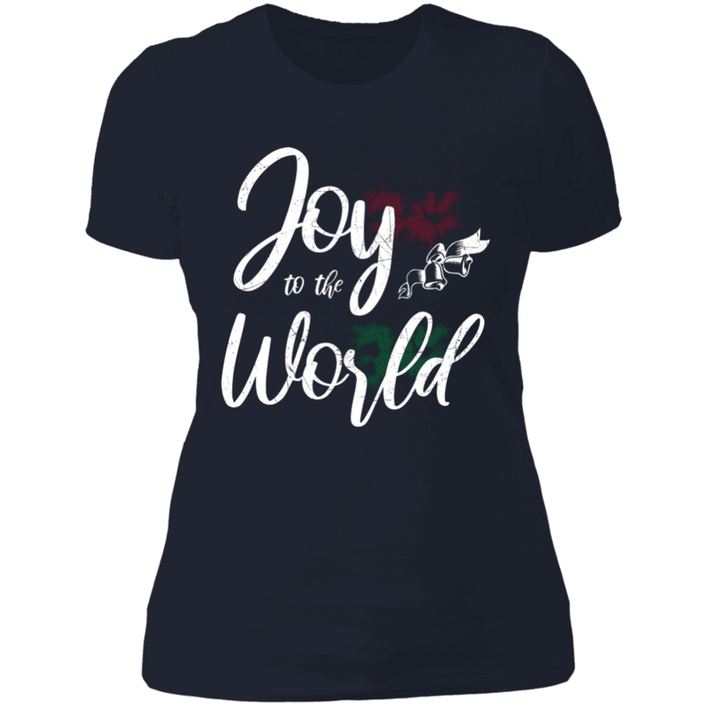 Designs by MyUtopia Shout Out:Joy to the World - Ultra Cotton Ladies' T-Shirt,Midnight Navy / X-Small,Ladies T-Shirts