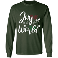 Load image into Gallery viewer, Designs by MyUtopia Shout Out:Joy to the World - Ultra Cotton Long Sleeve T-Shirt,Forest Green / S,Long Sleeve T-Shirts
