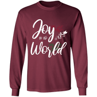 Load image into Gallery viewer, Designs by MyUtopia Shout Out:Joy to the World - Ultra Cotton Long Sleeve T-Shirt,Maroon / S,Long Sleeve T-Shirts
