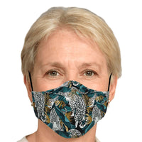 Load image into Gallery viewer, Designs by MyUtopia Shout Out:Jungle Leopard Fitted Fabric Face Mask w. Adjustable Ear Loops
