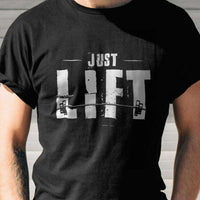 Load image into Gallery viewer, Designs by MyUtopia Shout Out:Just Lift Adult Unisex Black T-Shirt
