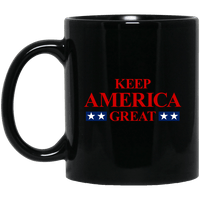 Load image into Gallery viewer, Designs by MyUtopia Shout Out:Keep America Great Ceramic Coffee Mug,BM11OZ 11 oz. Black Mug / Black / One Size,Apparel

