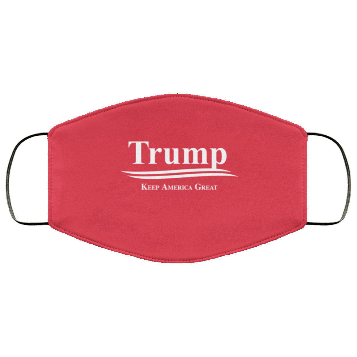 Designs by MyUtopia Shout Out:Keep America Great President Trump Adult Fabric Face Mask with Ear Loops,3 Layer Fabric Face Mask / Red / Adult,Fabric Face Mask