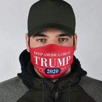 Load image into Gallery viewer, Designs by MyUtopia Shout Out:Keep America Great Trump 2020 Adult Fabric Face Mask with Elastic Ear Loops
