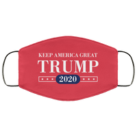 Load image into Gallery viewer, Designs by MyUtopia Shout Out:Keep America Great Trump 2020 Adult Fabric Face Mask with Elastic Ear Loops,3 Layer Fabric Face Mask / Red / Adult,Fabric Face Mask
