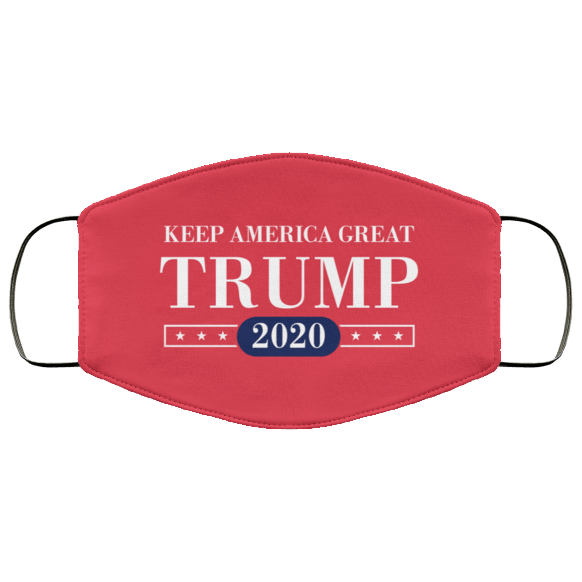Designs by MyUtopia Shout Out:Keep America Great Trump 2020 Adult Fabric Face Mask with Elastic Ear Loops,3 Layer Fabric Face Mask / Red / Adult,Fabric Face Mask